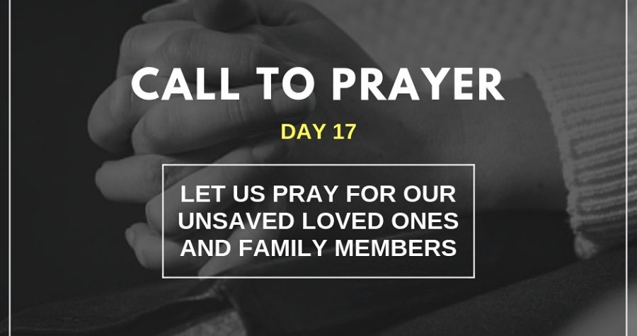 Call To Prayer – Day 17 – November 7, 2018