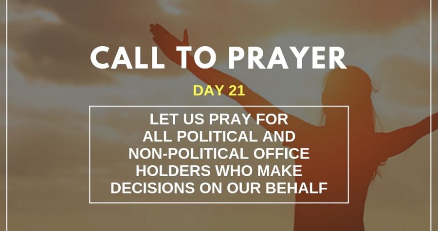 Call To Prayer – Day 21 – November 11, 2018